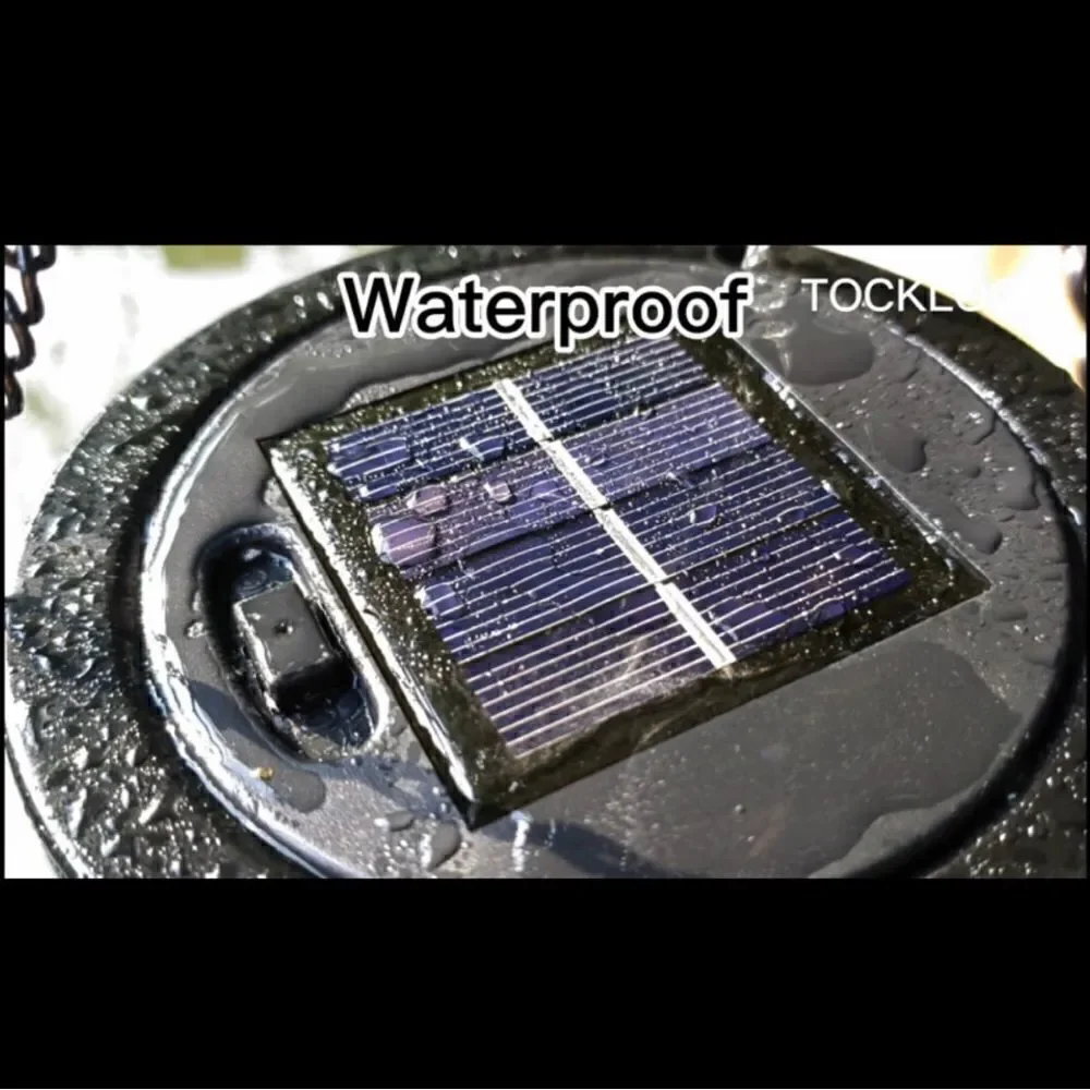 Solar OWL Wind-chimes. Outdoor decor solar powered lights up at night.